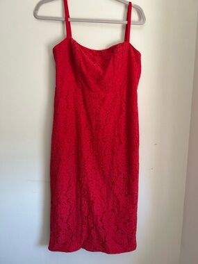 Fame & Partners Red The Max Dress Size 8 US $299